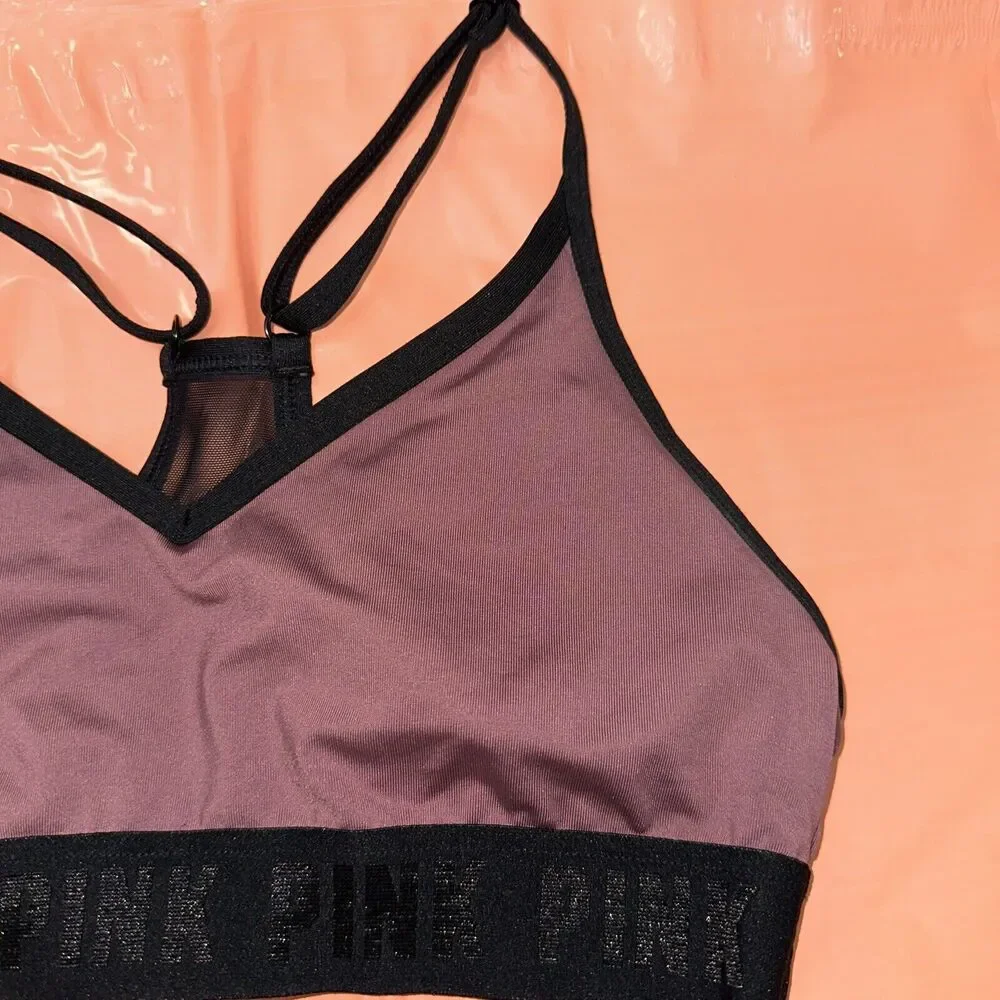 PINK Victoria's Secret Women Sports Bra Pink Rose Ultimate Lightly Lined Small